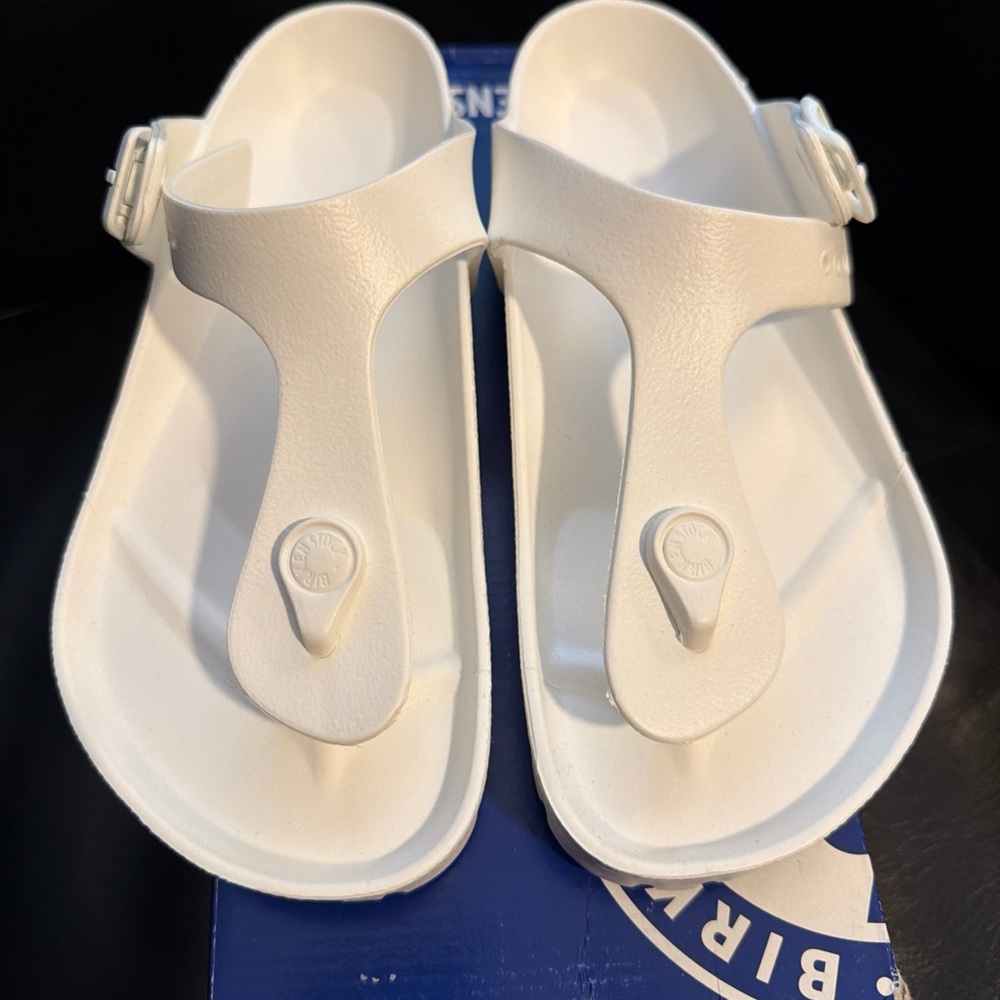 Birkenstock Women's Gizeh EVA White Rubber Thong Sandals Size 37 US 6 Reg.